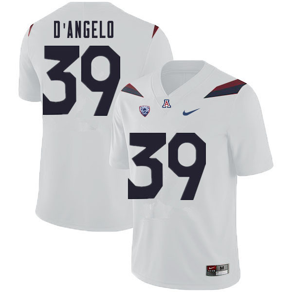 Men #39 Tristen D'Angelo Arizona Wildcats College Football Jerseys Sale-White